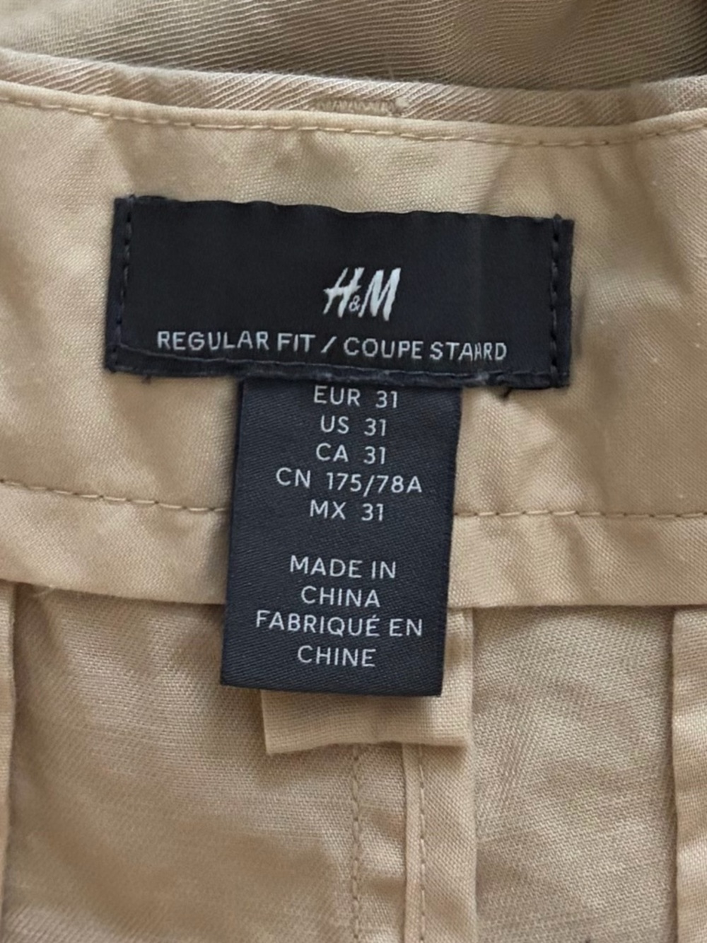 H&M Light Tan Chino Trousers - Picture 3 of 4